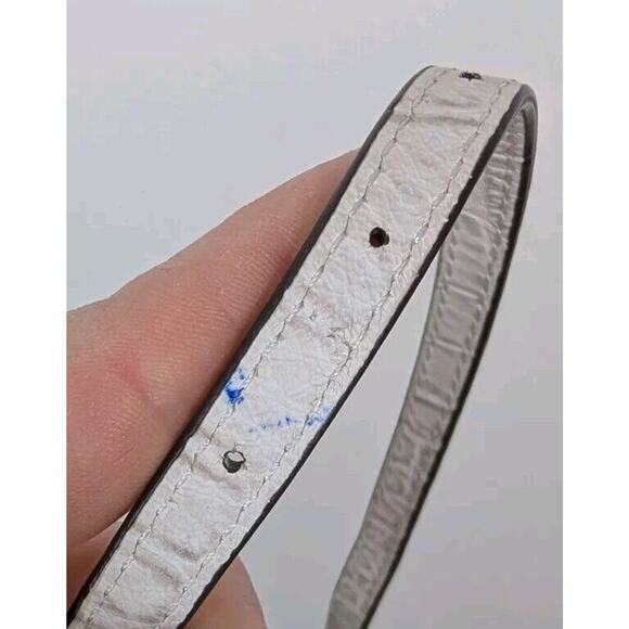 Aimee Kestenberg Small Crossbody Purse Leather White Alligator Removable - Picture 6 of 7